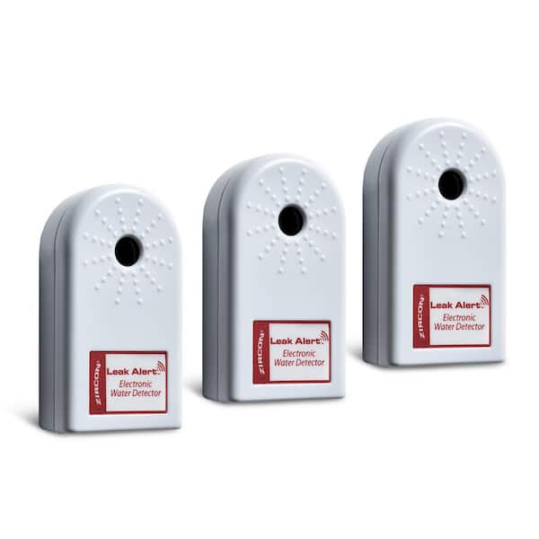 Three Zircon Leak Alert water detectors model 70335